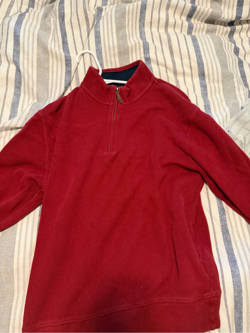 Nautica Men's Red Quarter-Zip Pullover Sweater - Picture 1 of 1